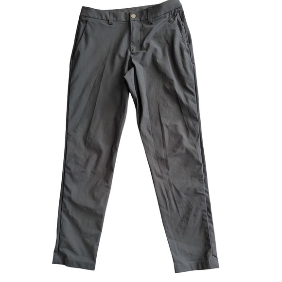 Lululemon Mens ABC Commission Slim Fit Pants Gray Black 32x29 Tech Chino Stretch